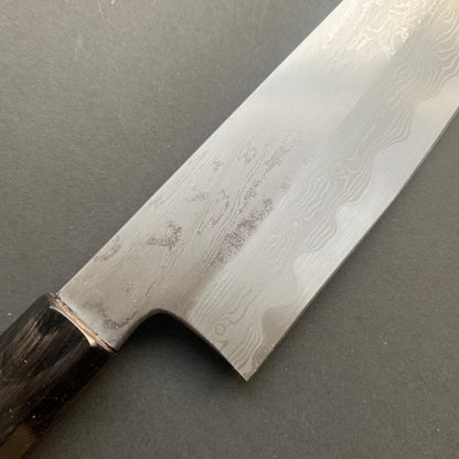 Gyuto knife, Aogami 1 carbon steel, Damascus finish - Nakagawa Hamono