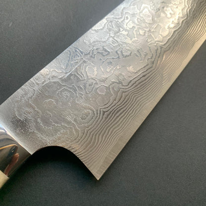 Gyuto knife, SG2 stainless steel, Damascus finish, jigged bone handle - Saji