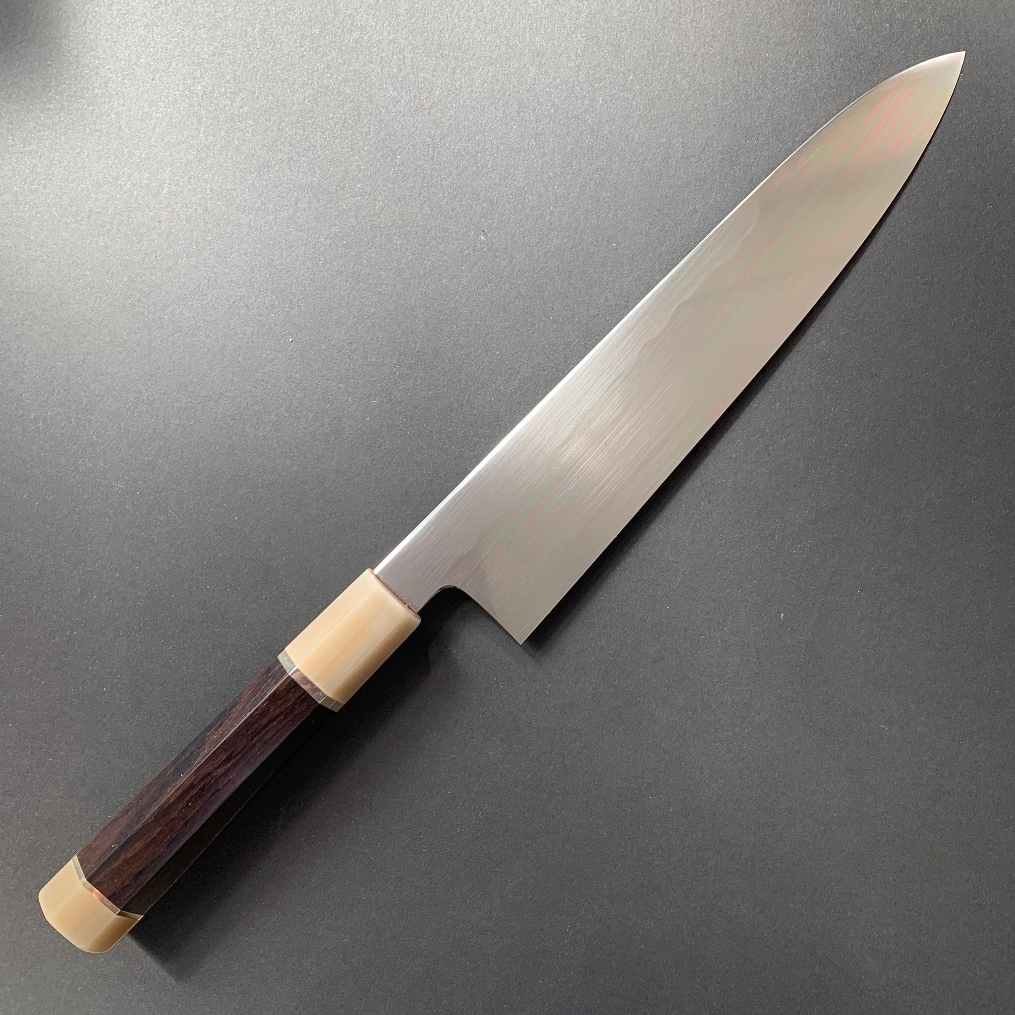 Honyaki gyuto knife, aogami 2 steel, polished finish - Nakagawa Hamono
