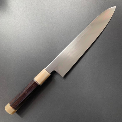 Honyaki gyuto knife, aogami 2 steel, polished finish - Nakagawa Hamono