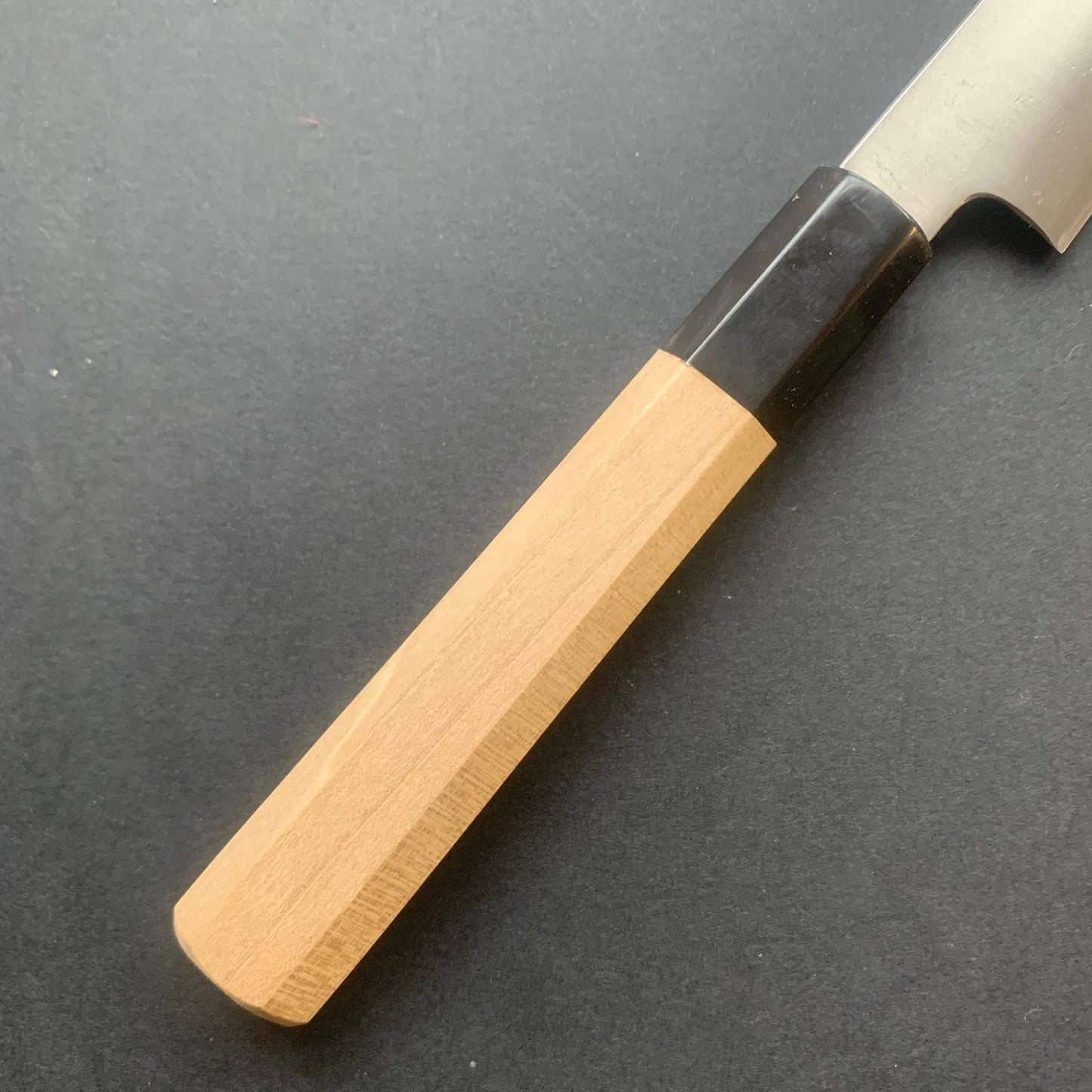 Petty knife, Aogami super with stainless cladding, migaki finish - Sukenari