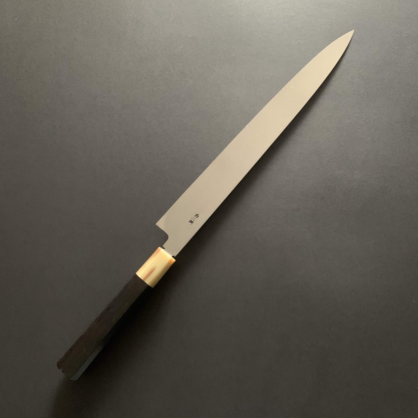 Honyaki Yanagiba knife, Shirogami 2, Mt Fuji hamon - Togashi Kenji