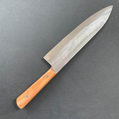 Gyuto knife, Shirogami 1 with stainless steel cladding, Nashiji finish, Nashiji range, western handle - Fujiwara