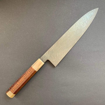 Gyuto knife, Shirogami 2/Aogami 2, damascus finish - Hashimoto Shoichi