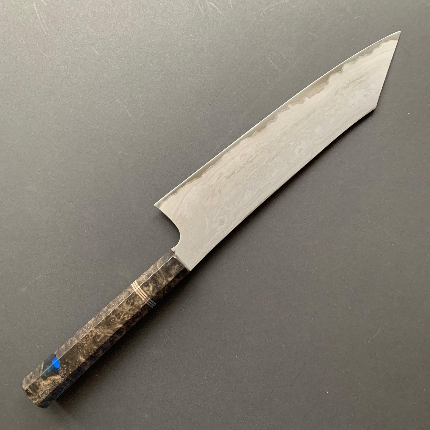 Kiritsuke Gyuto knife, Aogami 2 with wrought iron cladding - Nigara