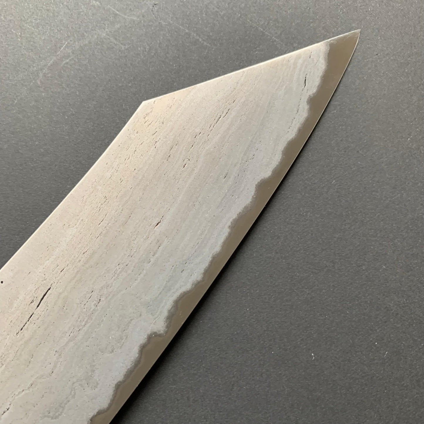 Kiritsuke Gyuto knife, Aogami 2 with wrought iron cladding - Nigara