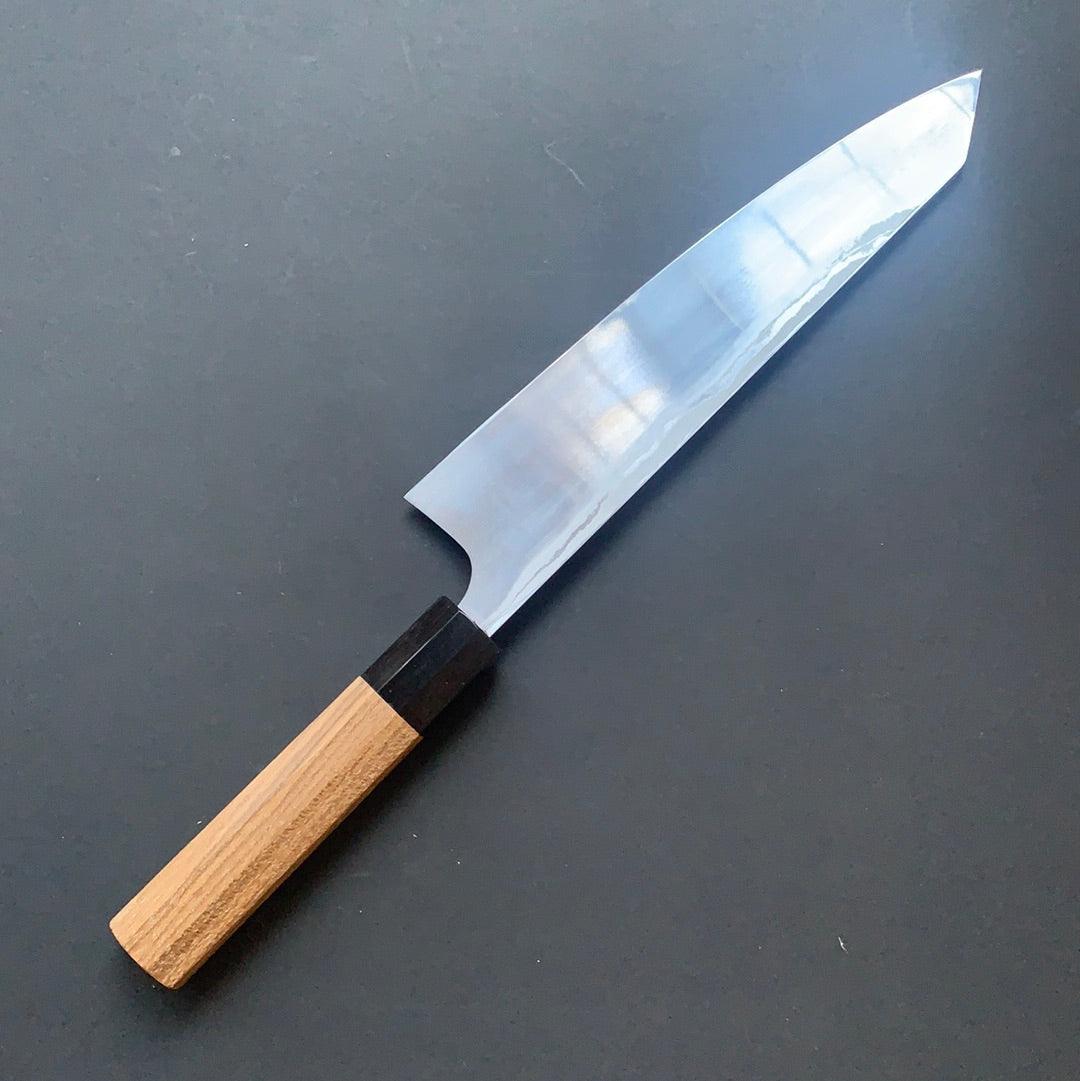 Single Bevel Kiritsuke knife, Aogami 2 carbon steel, Damascus finish - Yoshihiro Yauji