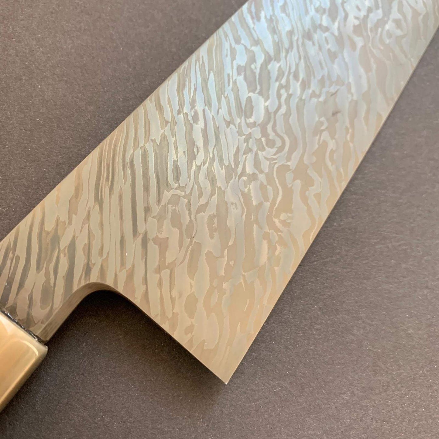 Gyuto knife, Shirogami 2/Aogami 2, damascus finish - Hashimoto Shoichi