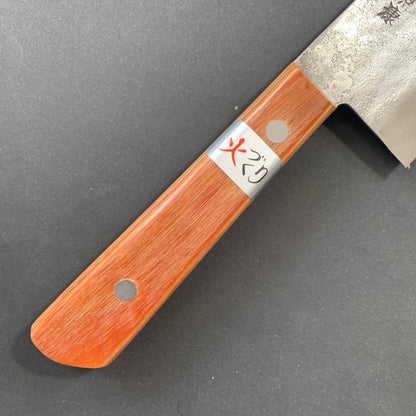 Gyuto knife, Shirogami 1 with stainless steel cladding, Nashiji finish, Nashiji range, western handle - Fujiwara