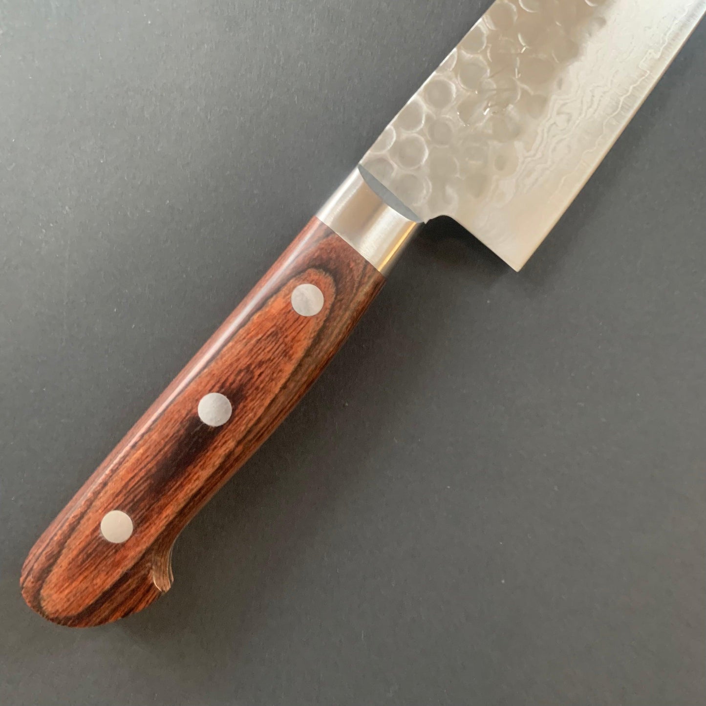 Gyuto knife, VG10, damascus and tsuchime finish - Ohishi