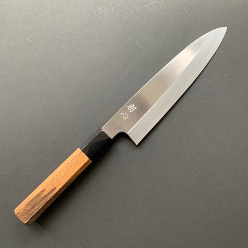 Single bevel Gyuto knife,  shirogami 2, polished finish - Hatsukokoro Shirasagi