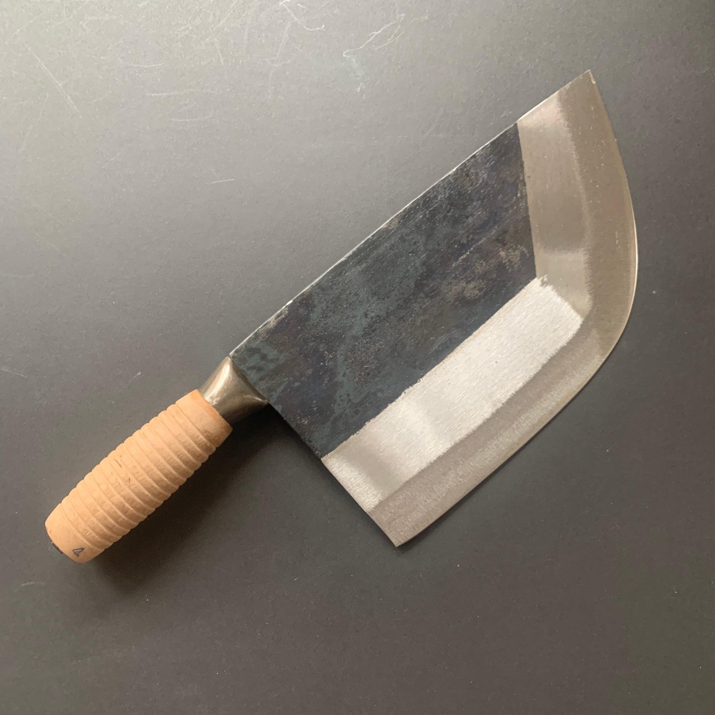 No.4 Butcher's Chopper , carbon steel, kurouchi finish - CCK Cleaver