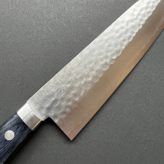 Santoku knife, VG10, damascus and tsuchime finish - Masutani