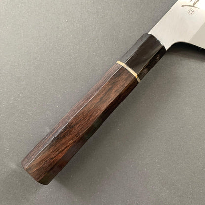 Kengata santoku knife, Aogami 2, iron clad, polished finish - Sakai Takayuki