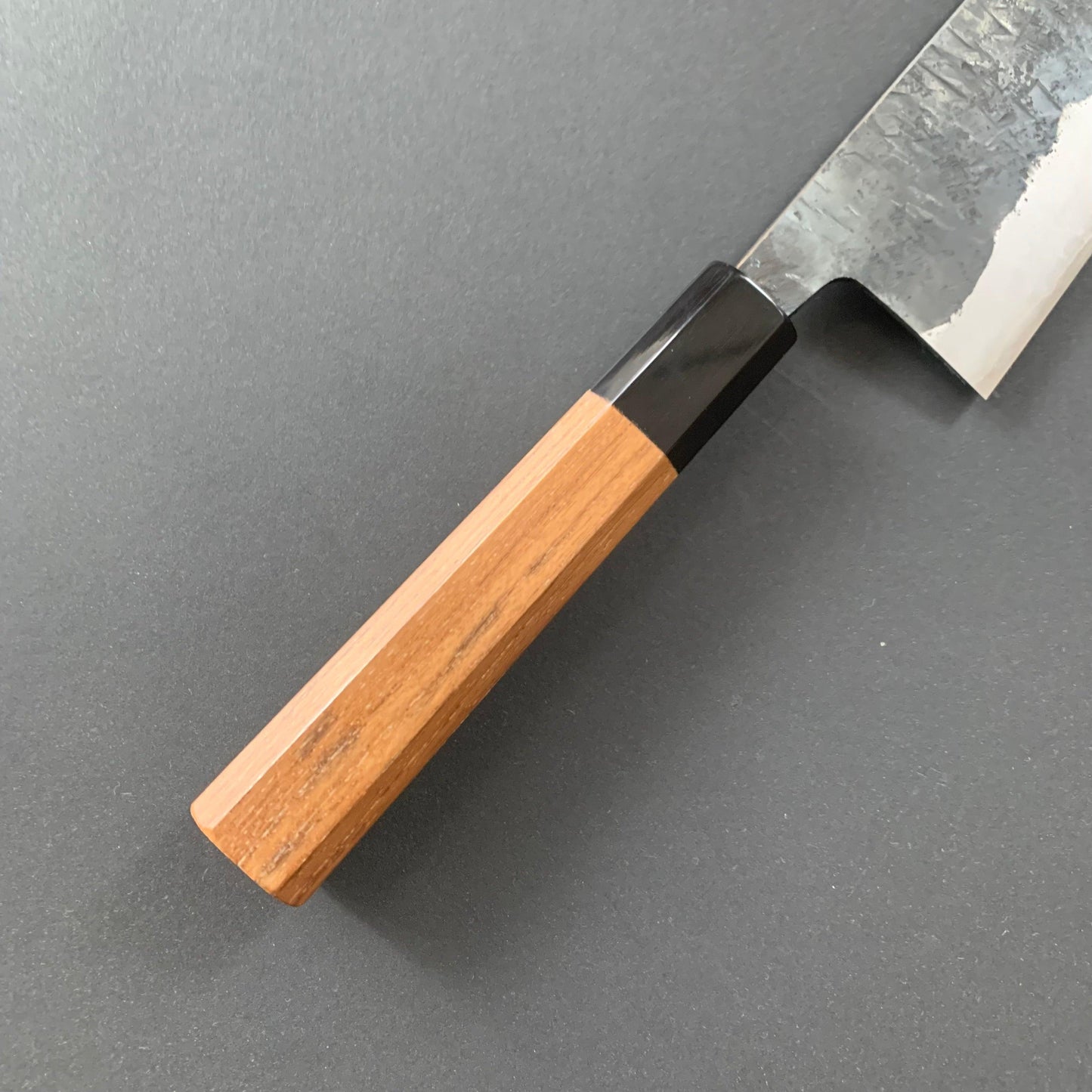 Gyuto knife, Shirogami 1, Stainless steel clad, tsuchime finish - Yoshimune