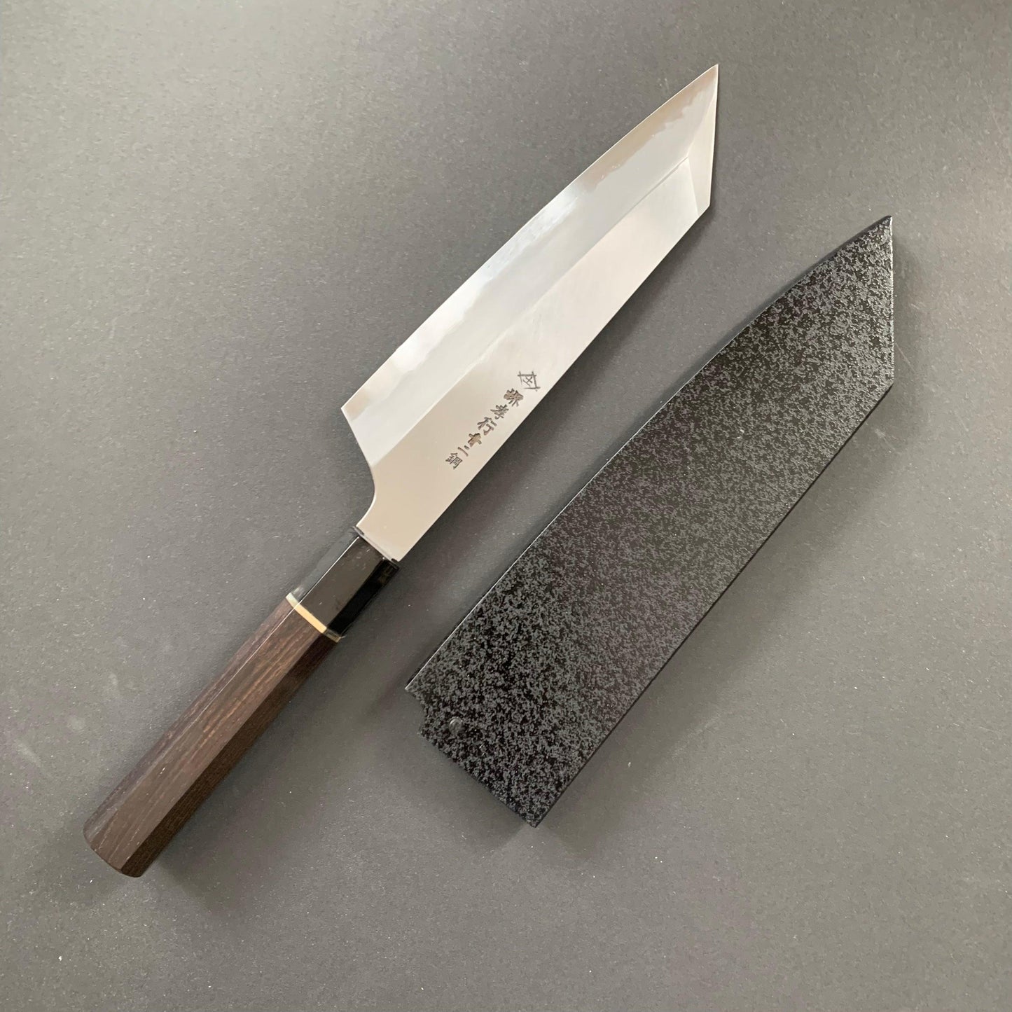 Kengata santoku knife, Aogami 2, iron clad, polished finish - Sakai Takayuki