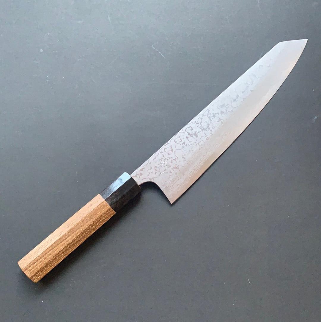 Single Bevel Kiritsuke knife, Aogami 2 carbon steel, Damascus finish - Yoshihiro Yauji