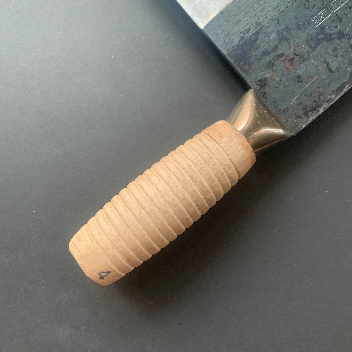 No.4 Butcher's Chopper , carbon steel, kurouchi finish - CCK Cleaver