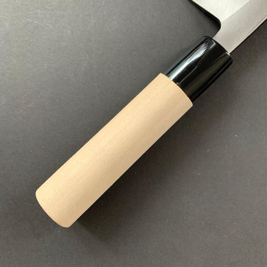 Ajikiri knife, Carbon steel, Kurouchi finish, Single bevel