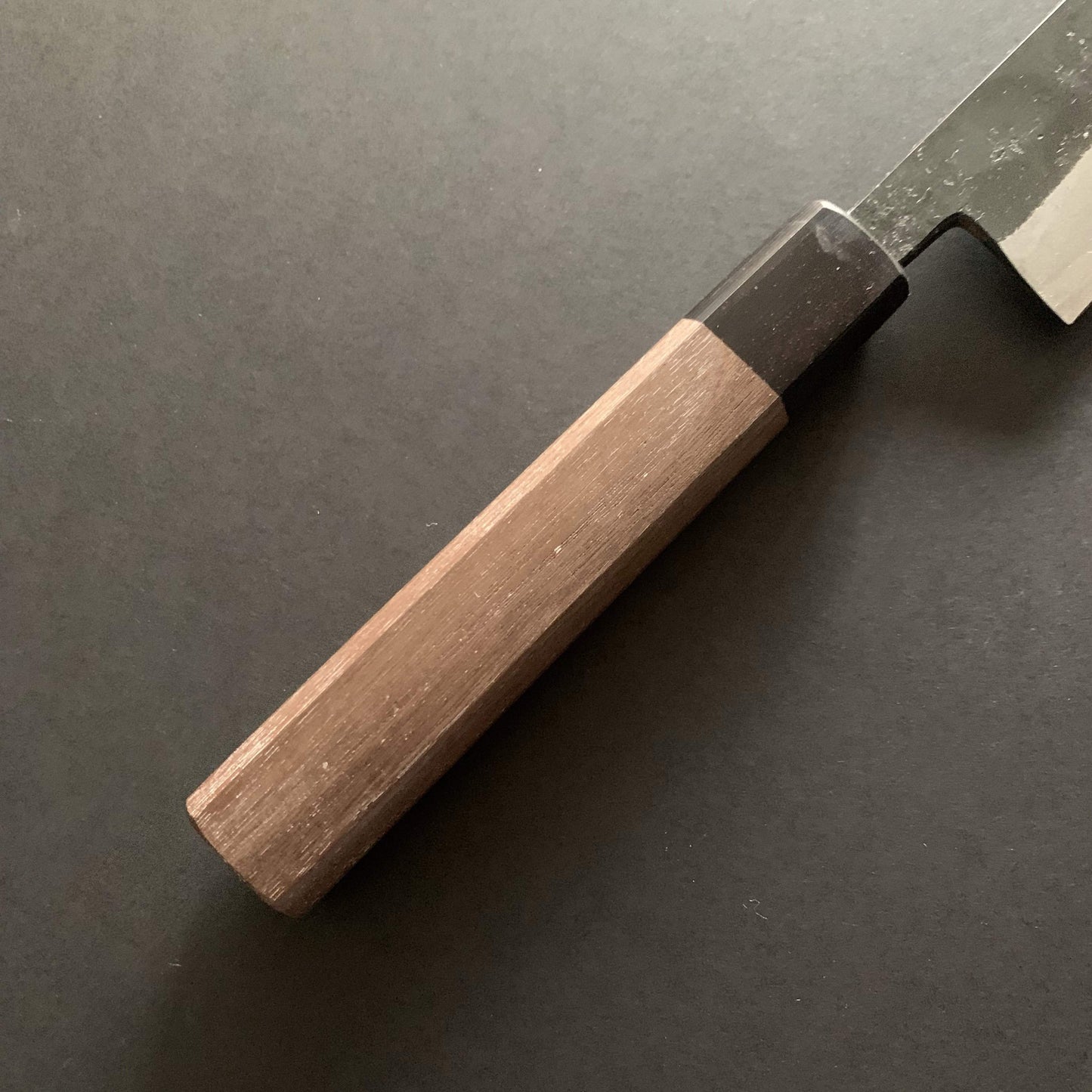 Double bevel Yanagiba knife, shirogami 1, kurouchi finish - Nishida