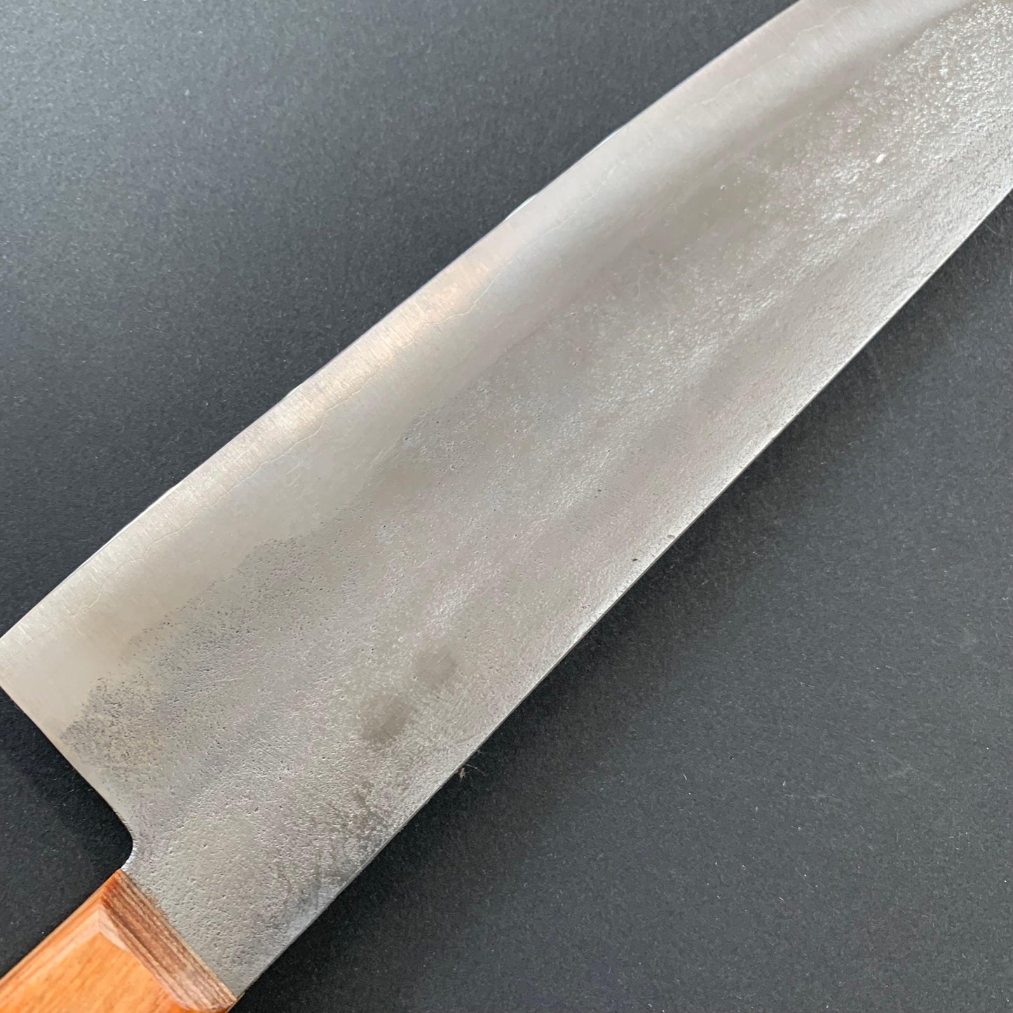 Gyuto knife, Shirogami 1 with stainless steel cladding, Nashiji finish, Nashiji range, western handle - Fujiwara