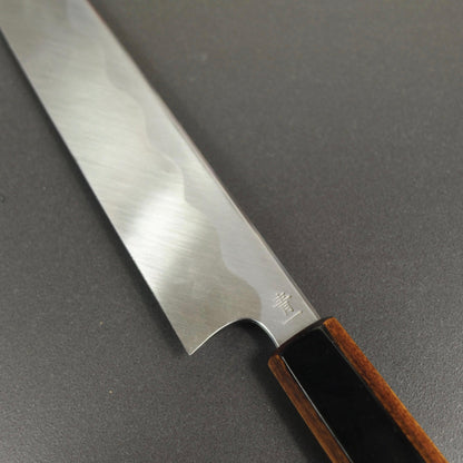 Yanagiba knife, Aogami 1 carbon steel, traditional kasumi finish - Baba Hamono