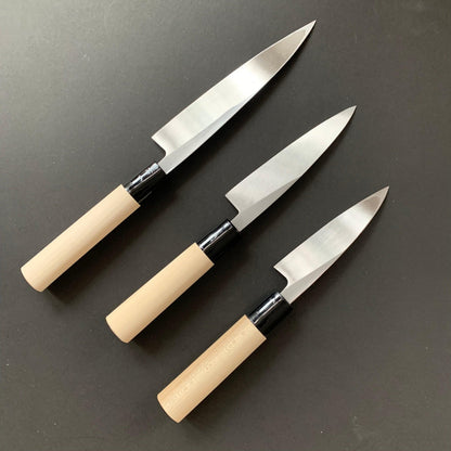 Kobocho knife, Carbon steel, Kurouchi finish, Single bevel