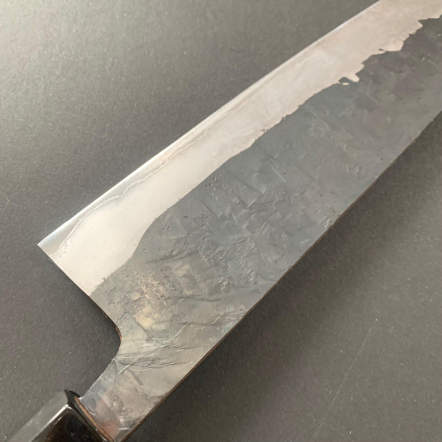 Gyuto knife, Shirogami 1, Stainless steel clad, tsuchime finish - Yoshimune