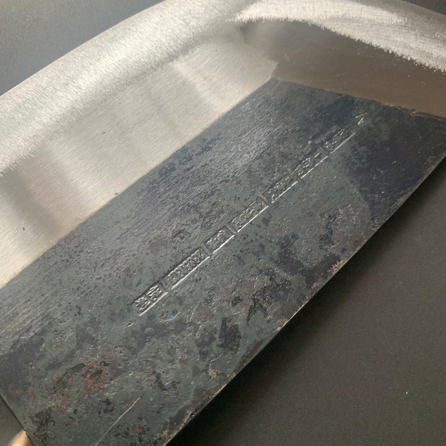 No.4 Butcher's Chopper , carbon steel, kurouchi finish - CCK Cleaver