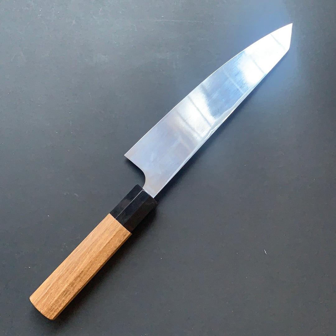 Single Bevel Kiritsuke knife, Aogami 2 carbon steel, Damascus finish - Yoshihiro Yauji