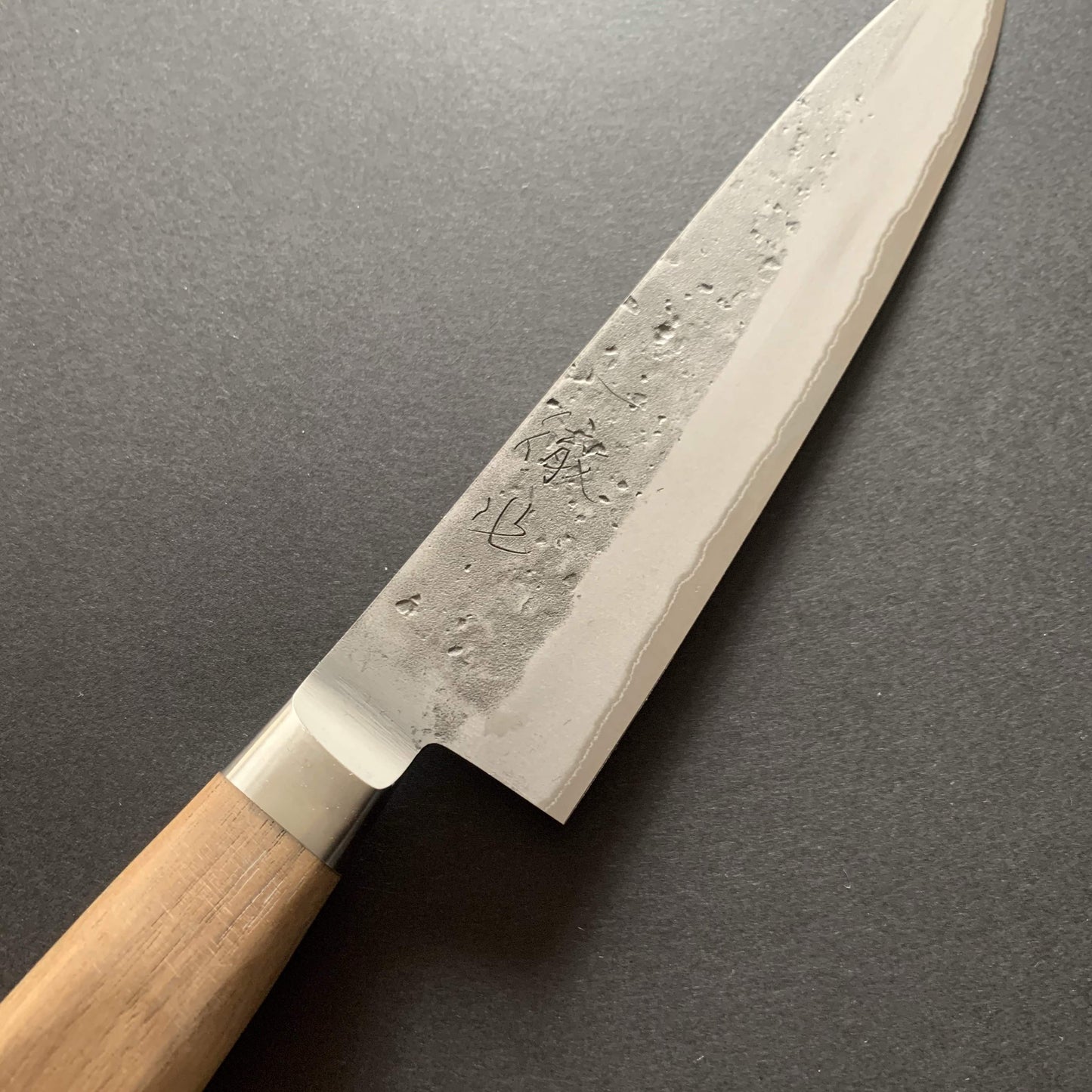 Gyuto knife, Aogami 2 core with stainless steel cladding, nashiji finish - Tadafusa
