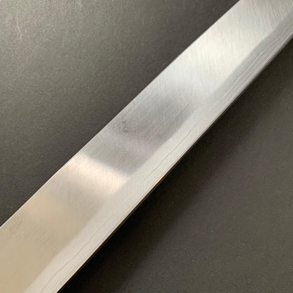 Yanagiba knife, Shirogami 2 carbon steel, damascus finish - Kitaoka