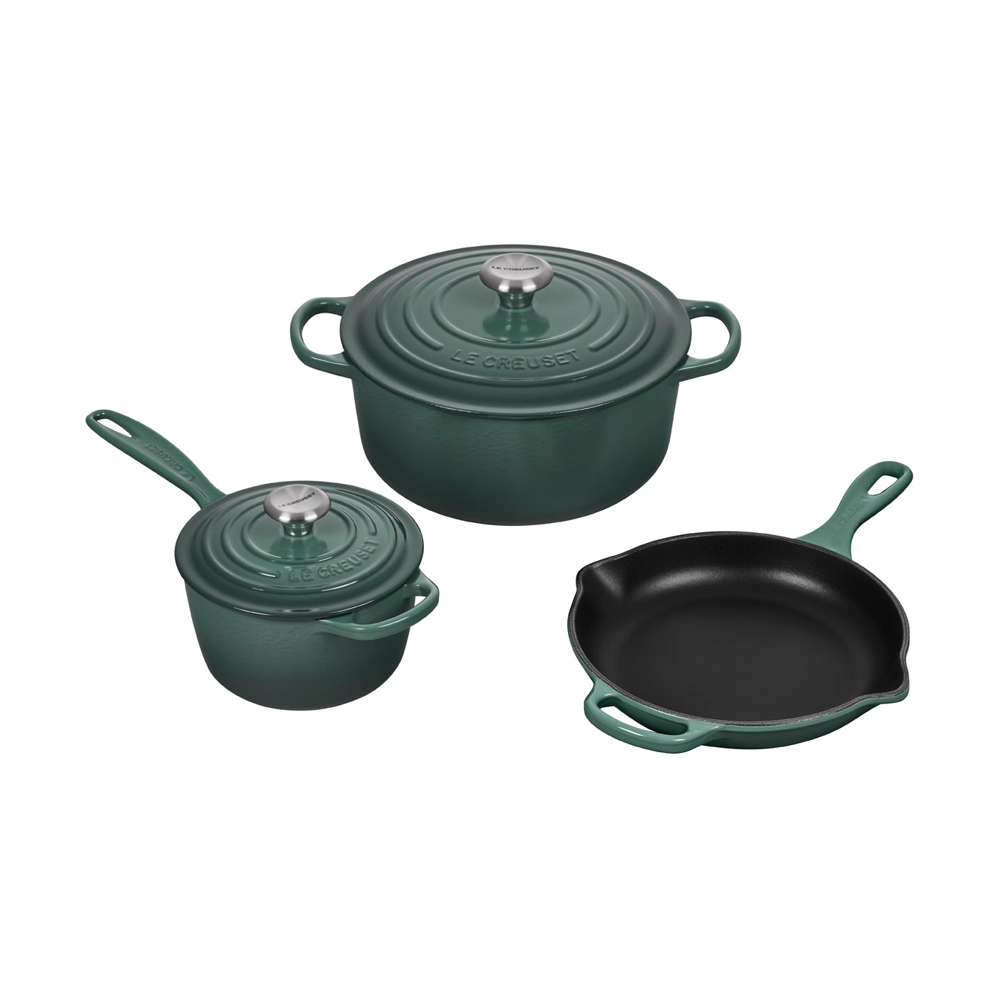 Le Creuset 5 Piece Signature Set w/Stainless Steel Knob - Artichaut