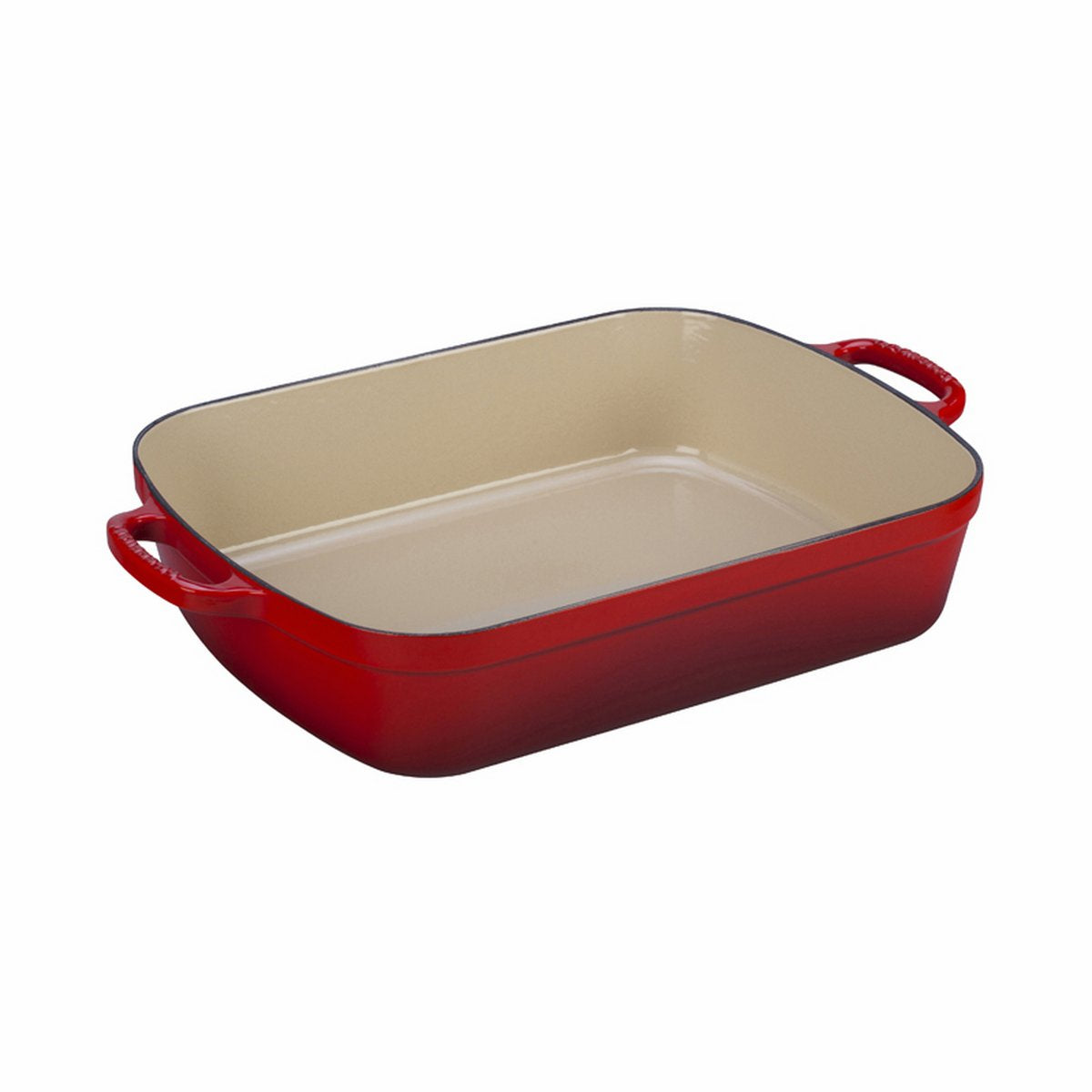 Le Creuset 5 1/4 Qt. (11.7" x 16.8") Signature Rectangular Roaster- Cherry