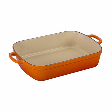 Le Creuset 5 1/4 Qt. (11.7" x 16.8") Signature Rectangular Roaster- Flame