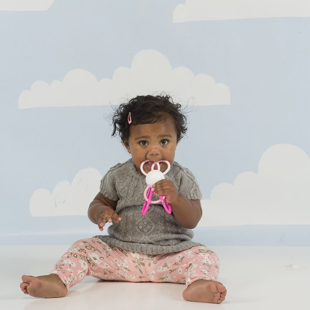 Winkel Bunny Pink Rattle and Teether Toy