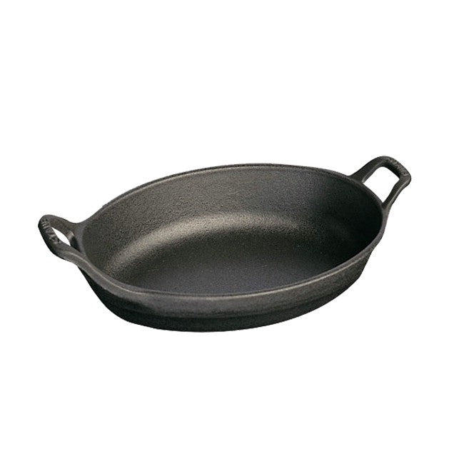 Staub Oval Roasting Dish - 9.5" x 6.75" - 1Qt - Black Matte
