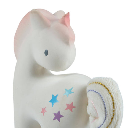 Cotton Candy Unicorn Natural Rubber Rattle
